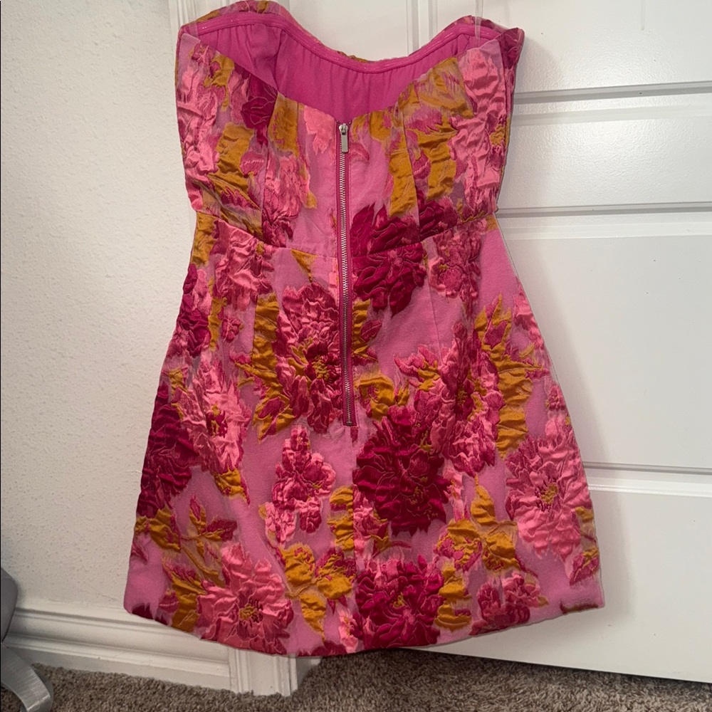 Showpo Pink and Gold Strapless Dress - Picture 4 of 4